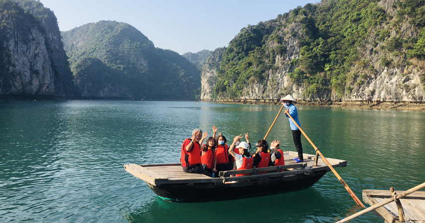 Discover Halong Bay with Bamboo Boat