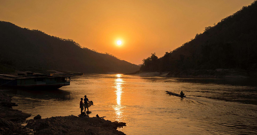Mekong Riverside at Sunset