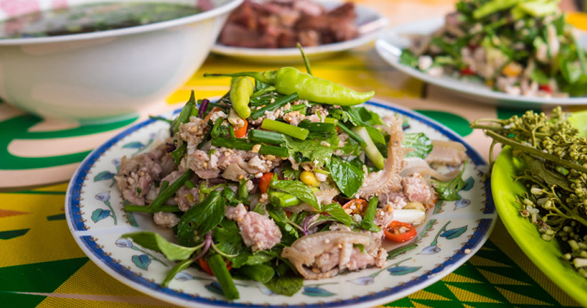 Larb - a traditional meat salad that originates from Laos