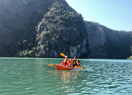 Explore Bright Cave by kayaking