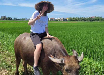 ride a water buffalo and see daily farming life in action