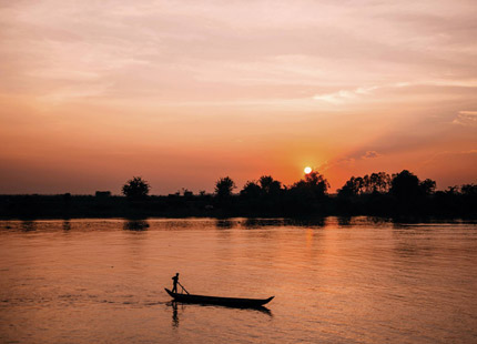 Sunset on Mekong River